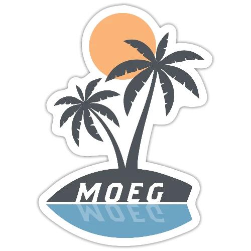 Moeg Palm Tree Logo Sticker